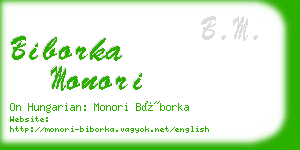 biborka monori business card